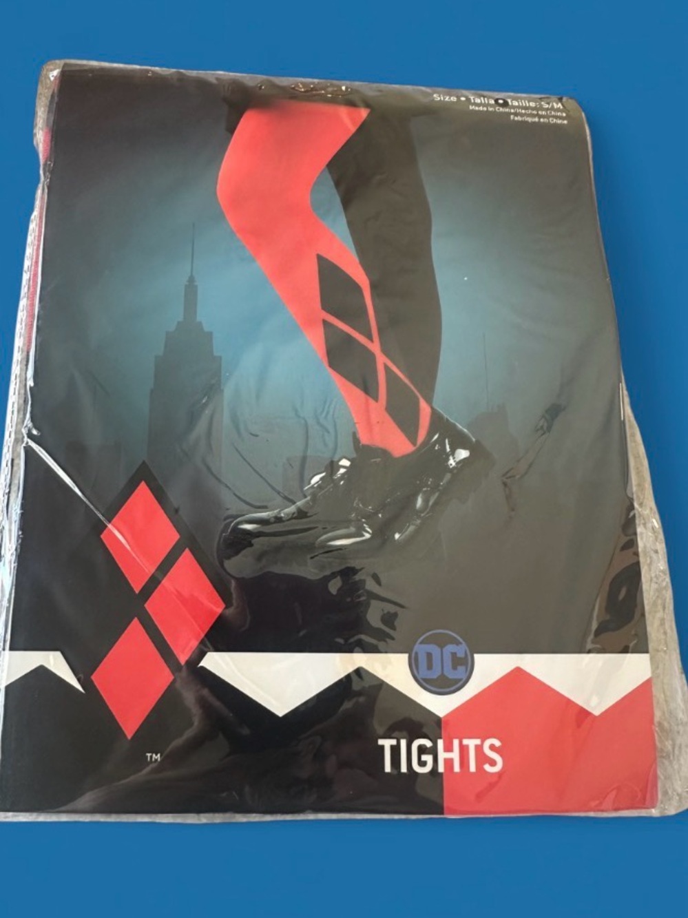 DC Comics Women’s Red and Black Harley Quinn Tights